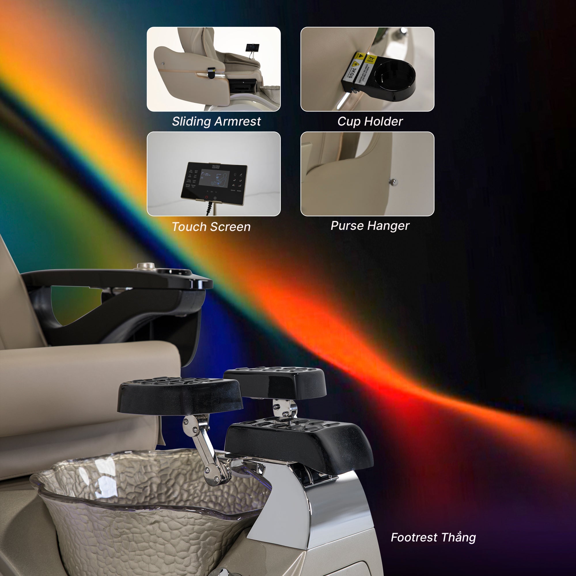 Max Spa - Gold Tub - New Star Salon Furniture