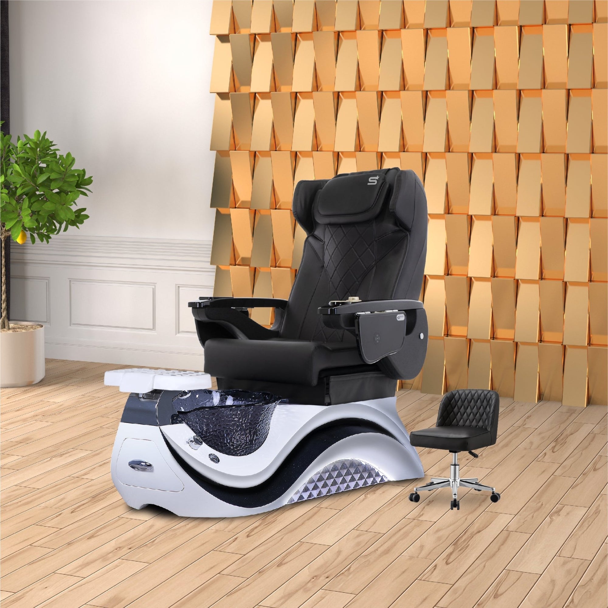 Max Spa - White/Black Tub - New Star Salon Furniture