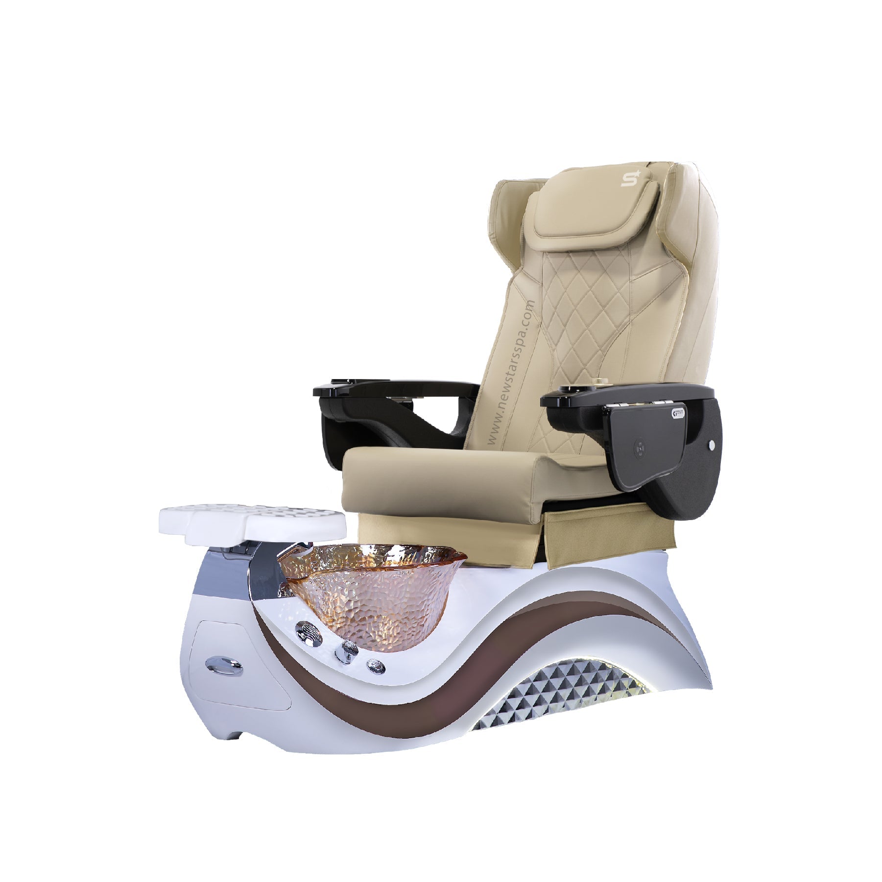 Max Spa - White/Brown Tub - New Star Salon Furniture