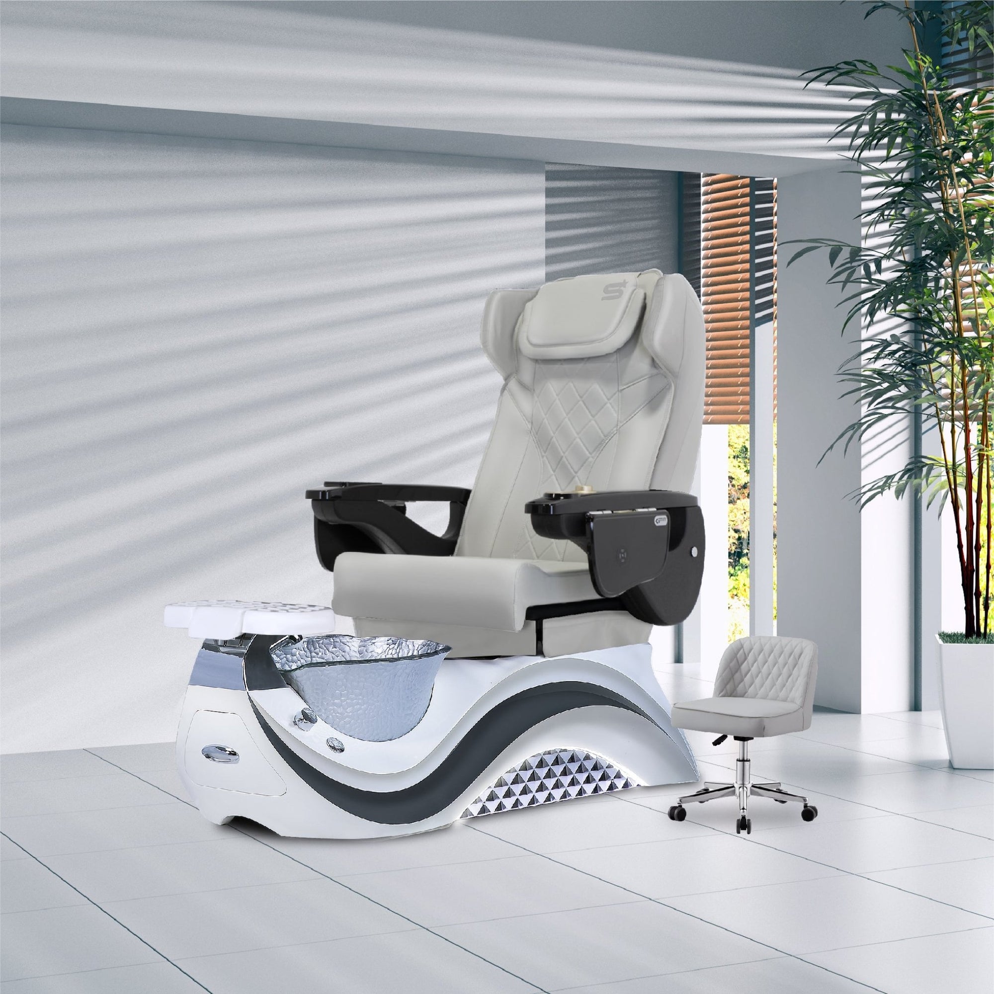 Max Spa - White/Gray Tub - New Star Salon Furniture