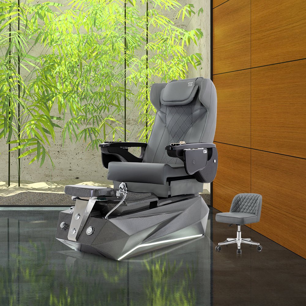 Misky (Carbon Fiber) - Dark Gray Tub - New Star Salon Furniture