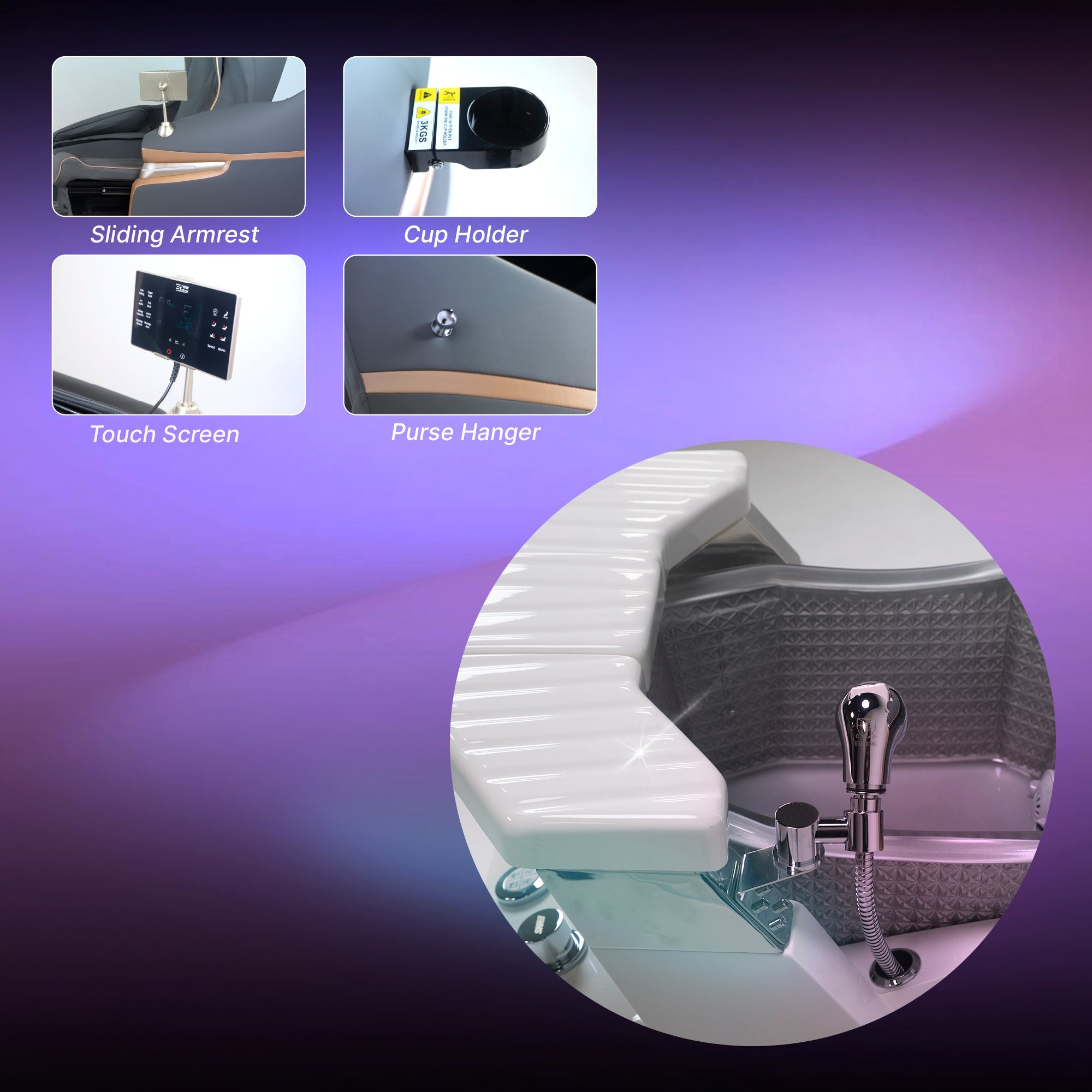 Monet - White Tub - New Star Salon Furniture