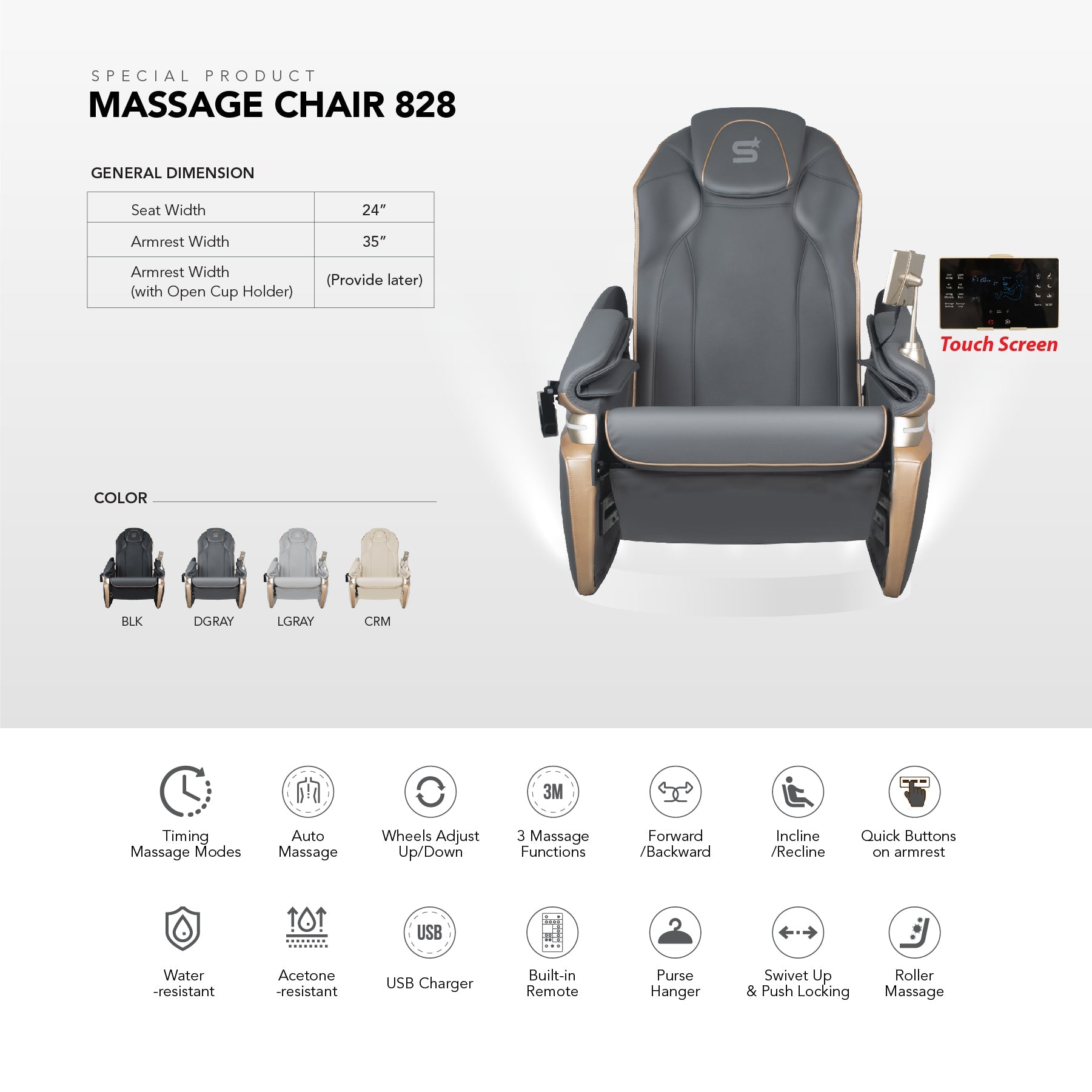 Pedicure Massage Chair 828 - New Star Salon Furniture