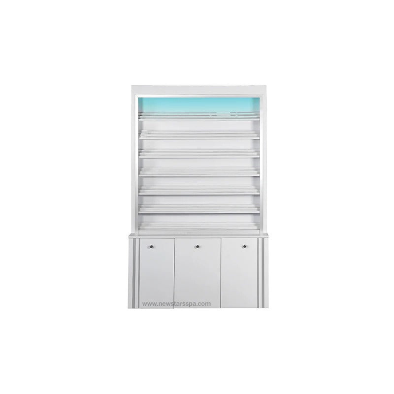 V Powder Rack w/Powder Cabinet (w/LED Light) - New Star Spa & Furniture