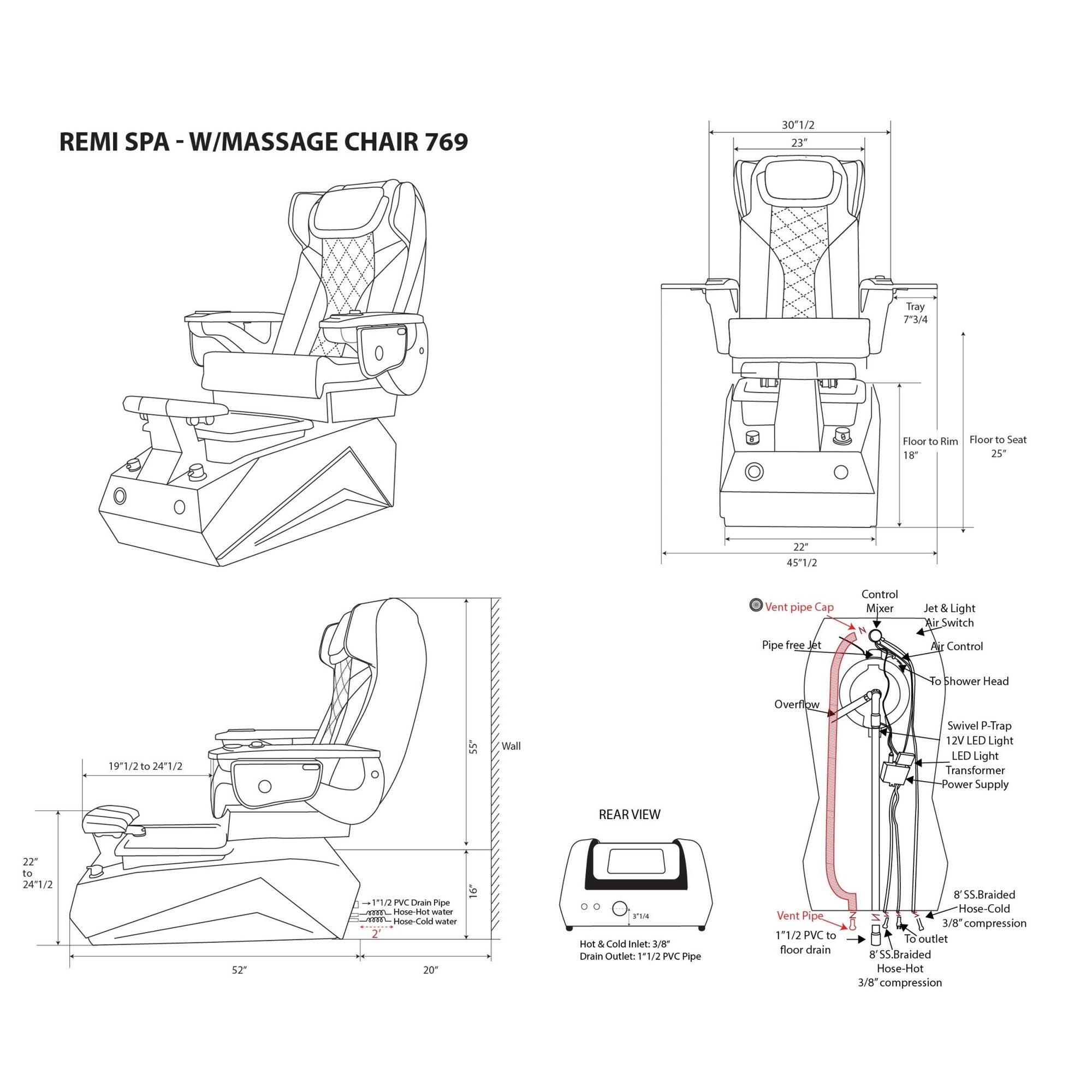 Remi - Gray Tub - New Star Salon Furniture
