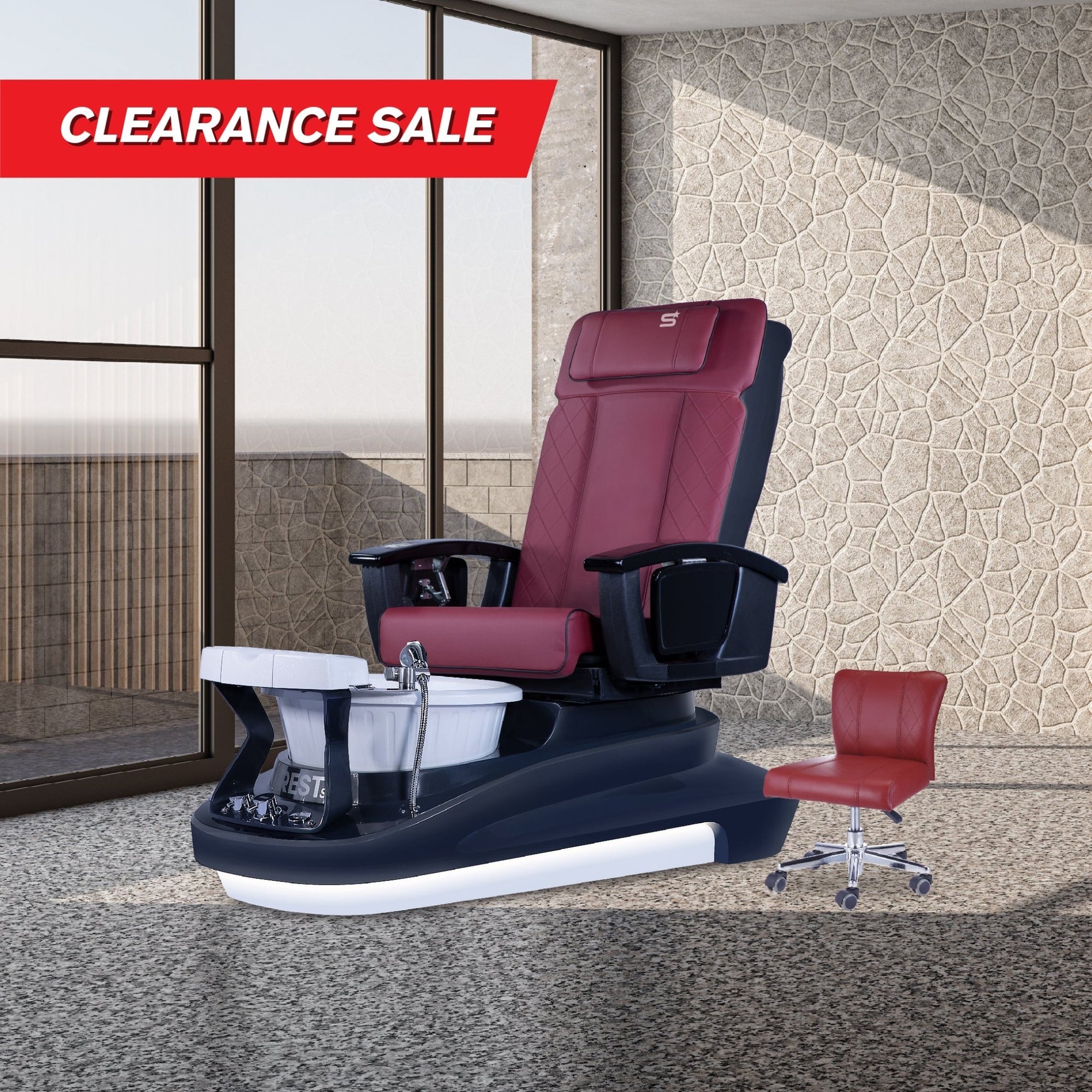 Rest Spa - Black Tub - New Star Salon Furniture