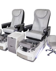 Twin Spa Double - V2 - Off White Tub - New Star Salon Furniture
