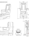 Twin Spa Single - V2 - Off White Tub - New Star Salon Furniture