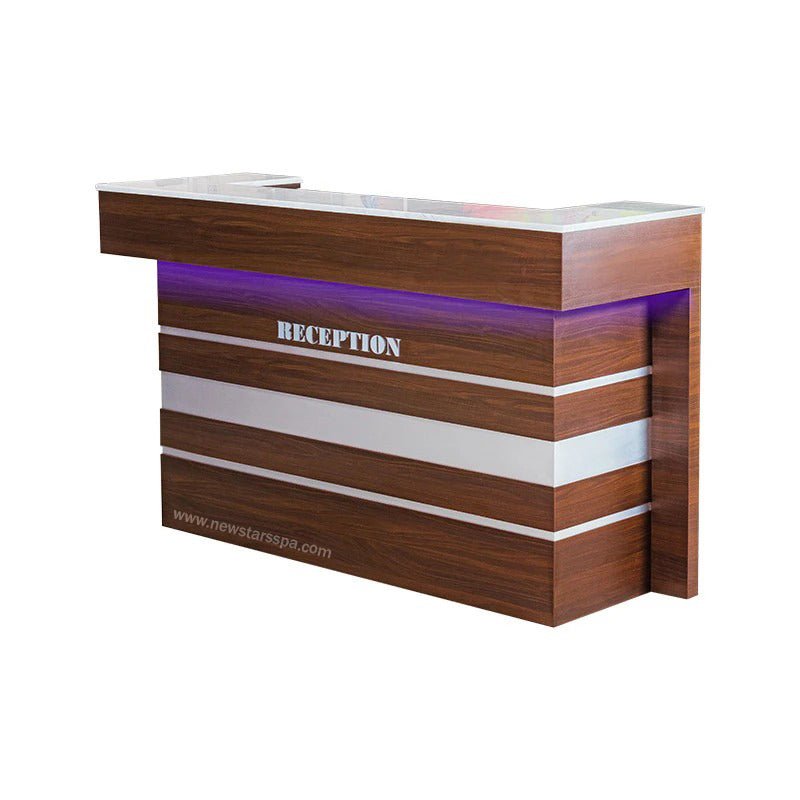 "U" Reception w/LED Light - New Star Salon Furniture