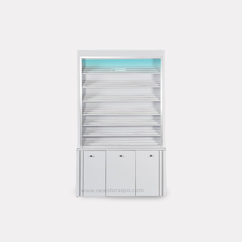 V Powder Rack w/Powder Cabinet (w/LED Light) - New Star Salon Furniture