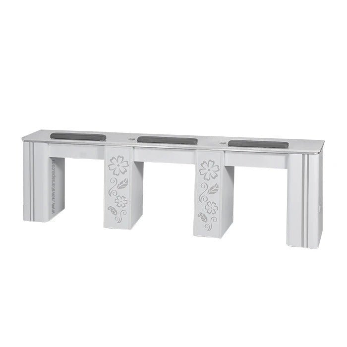 V Triple Nail Table - New Star Salon Furniture