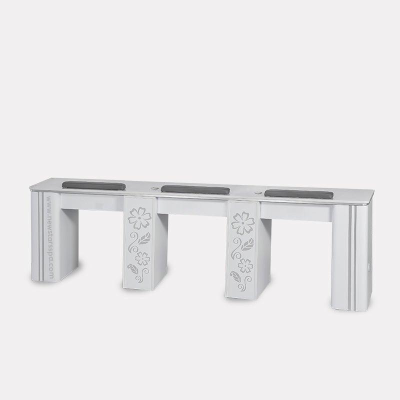 V Triple Nail Table - New Star Salon Furniture