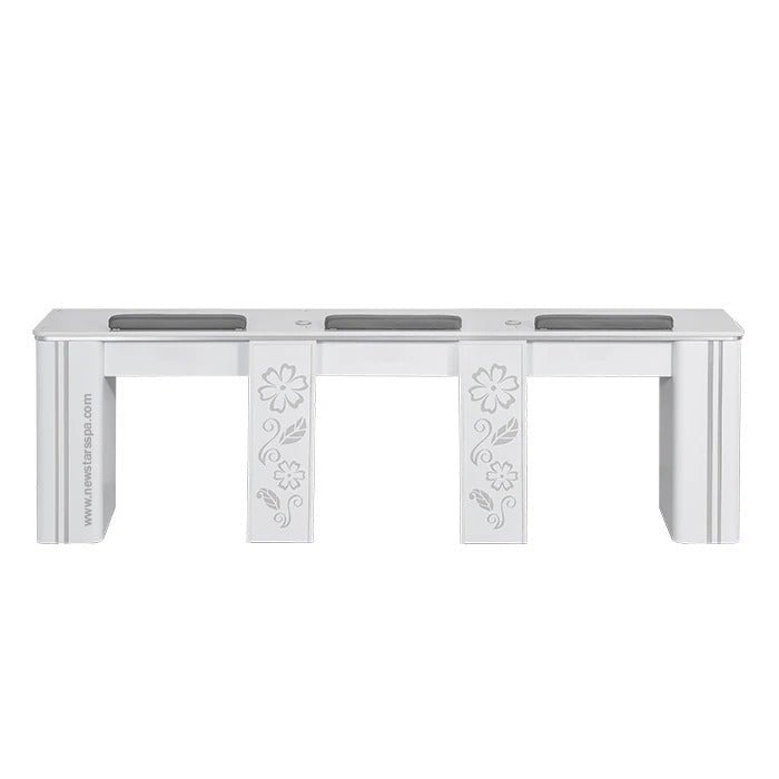 V Triple Nail Table - New Star Salon Furniture