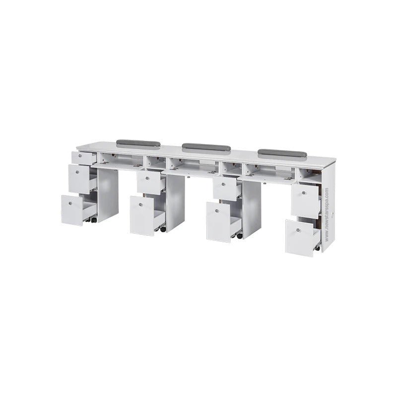 V Triple Nail Table - New Star Salon Furniture