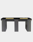 VK Double Nail Table w/Pipe 72"7/8 - New Star Salon Furniture