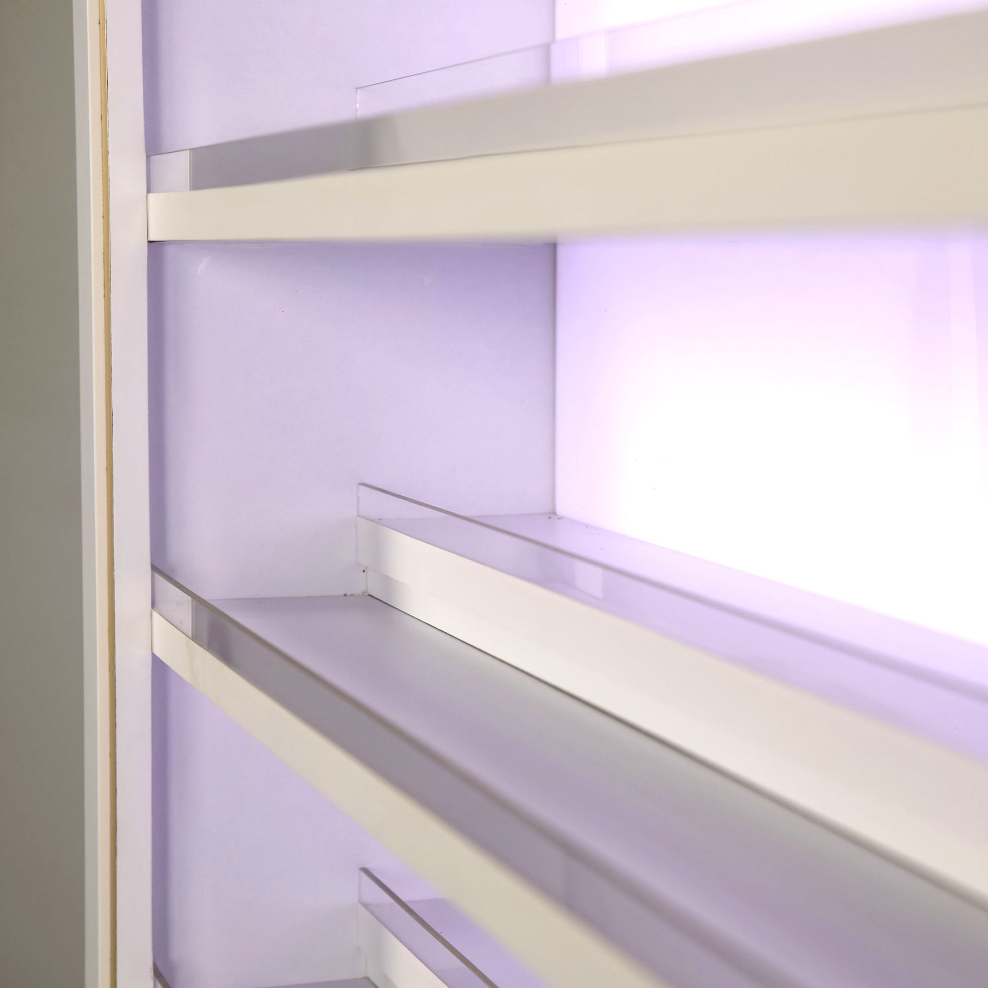 VK Powder Rack w/LED Light 43" (White Color) - New Star Salon Furniture