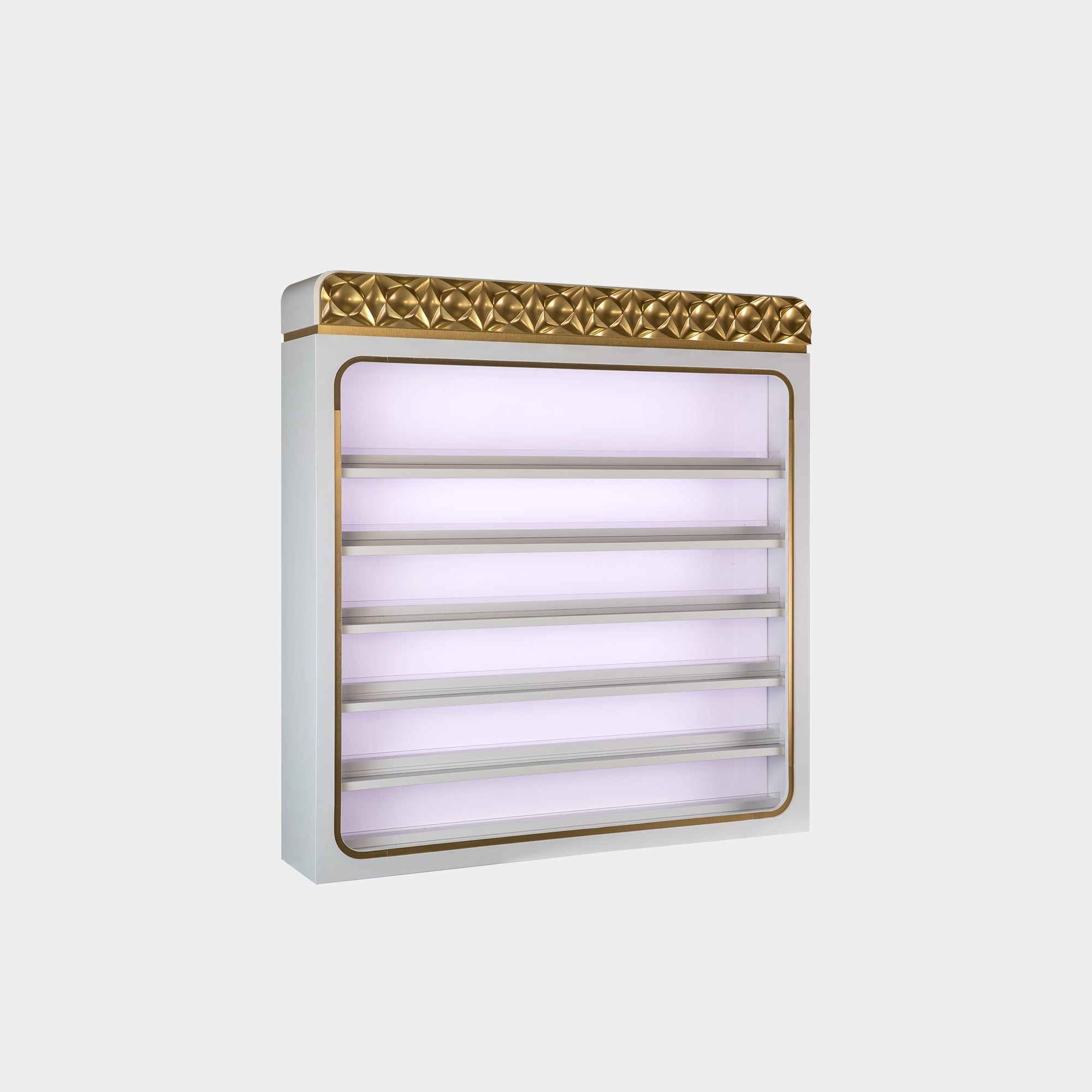 VK Powder Rack w/LED Light 43" (White Color) - New Star Salon Furniture