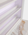 VK Powder Rack w/Powder Cabinet 48" (White Color) - New Star Salon Furniture