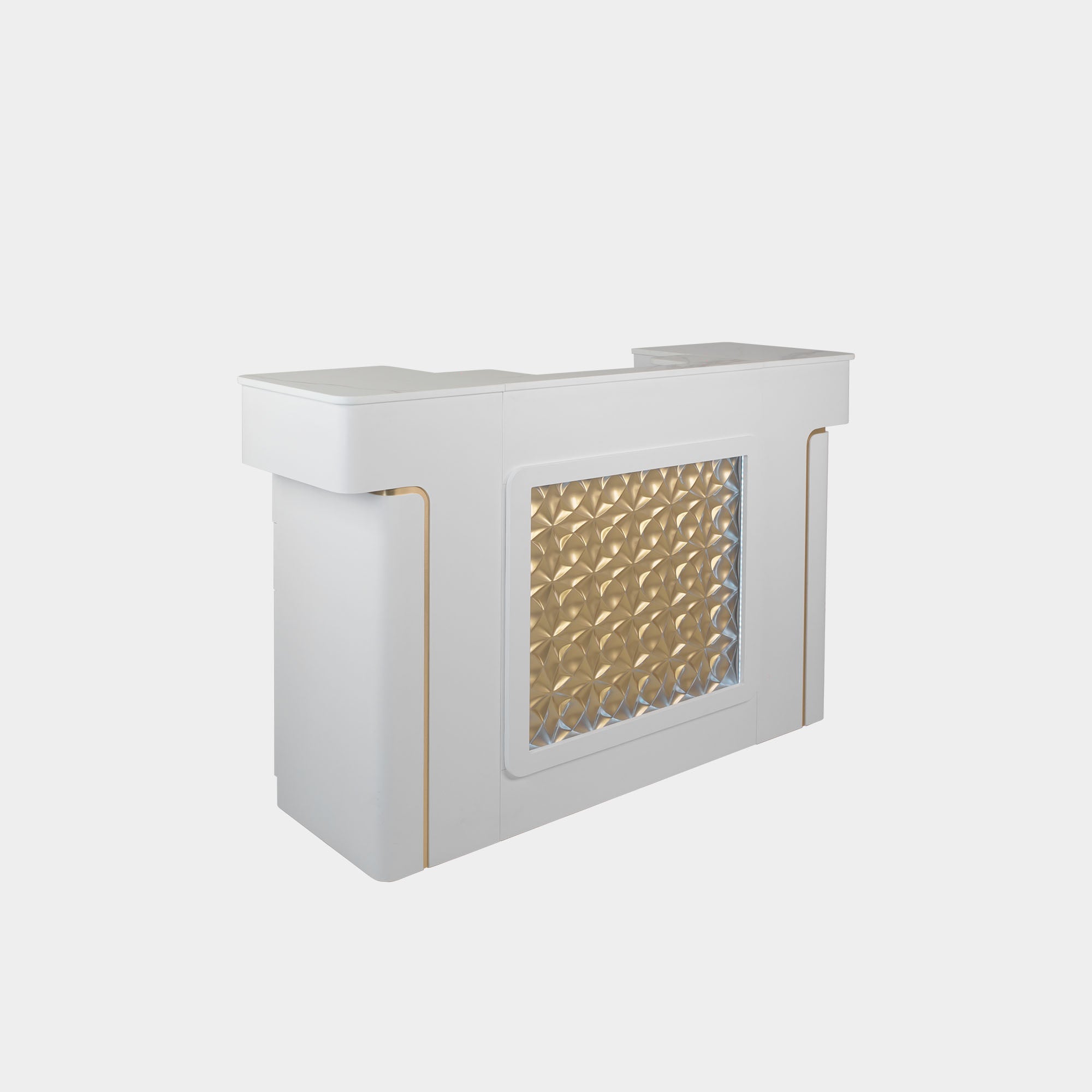 VK Reception 1 w/LED Light 68" (White Color) - New Star Salon Furniture