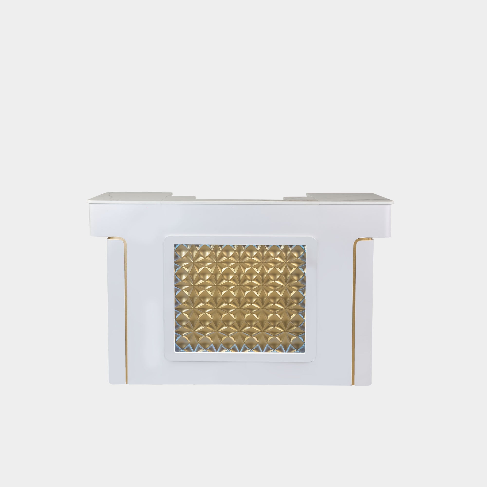 VK Reception 1 w/LED Light 68" (White Color) - New Star Salon Furniture