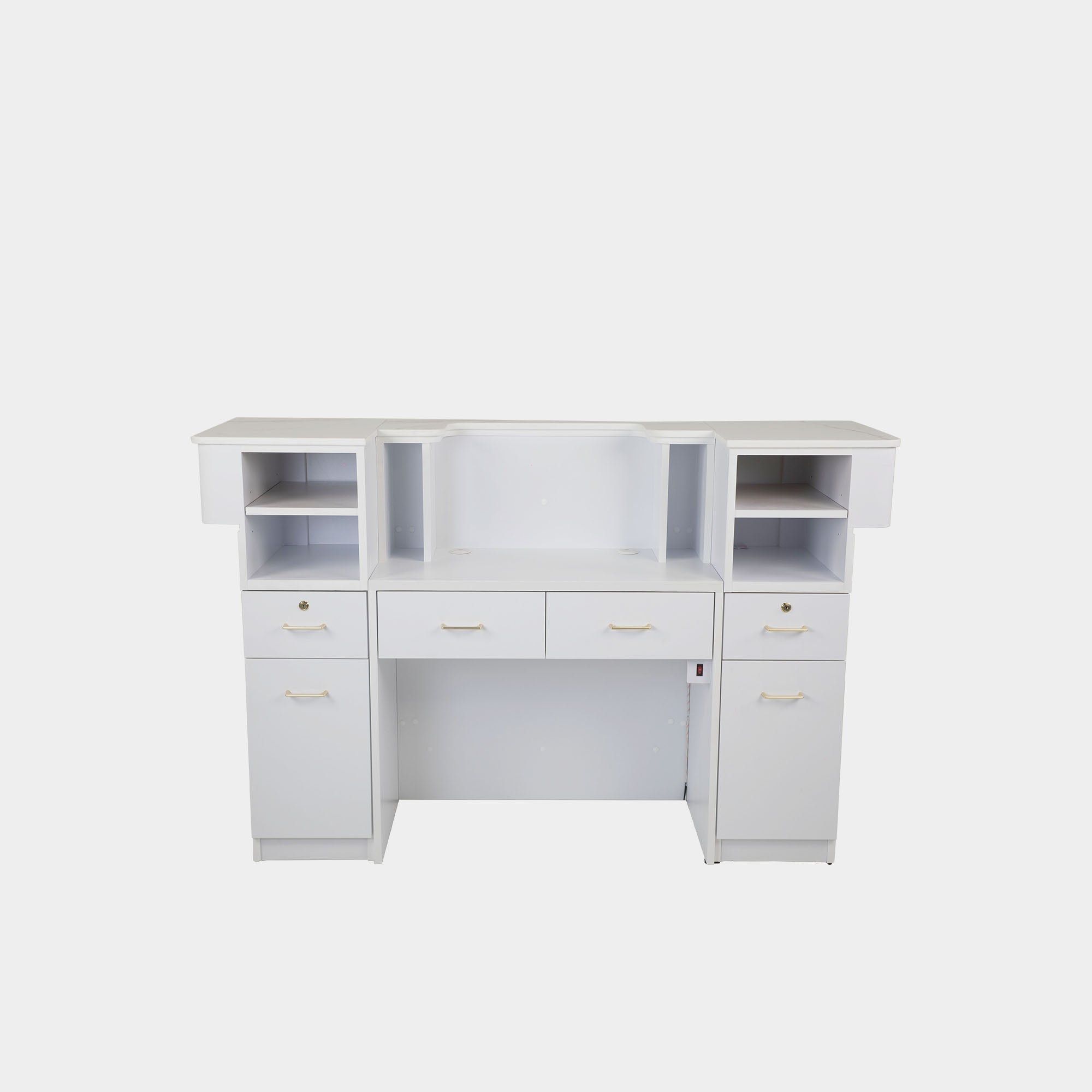 VK Reception 1 w/LED Light 68" (White Color) - New Star Salon Furniture