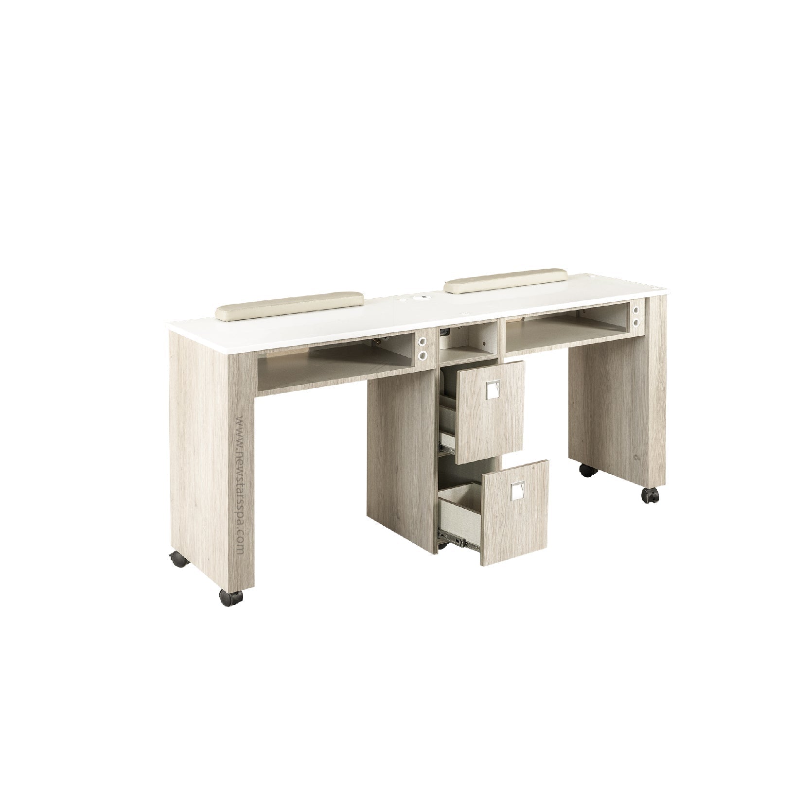 XO Double Nail Table 63" - New Star Salon Furniture