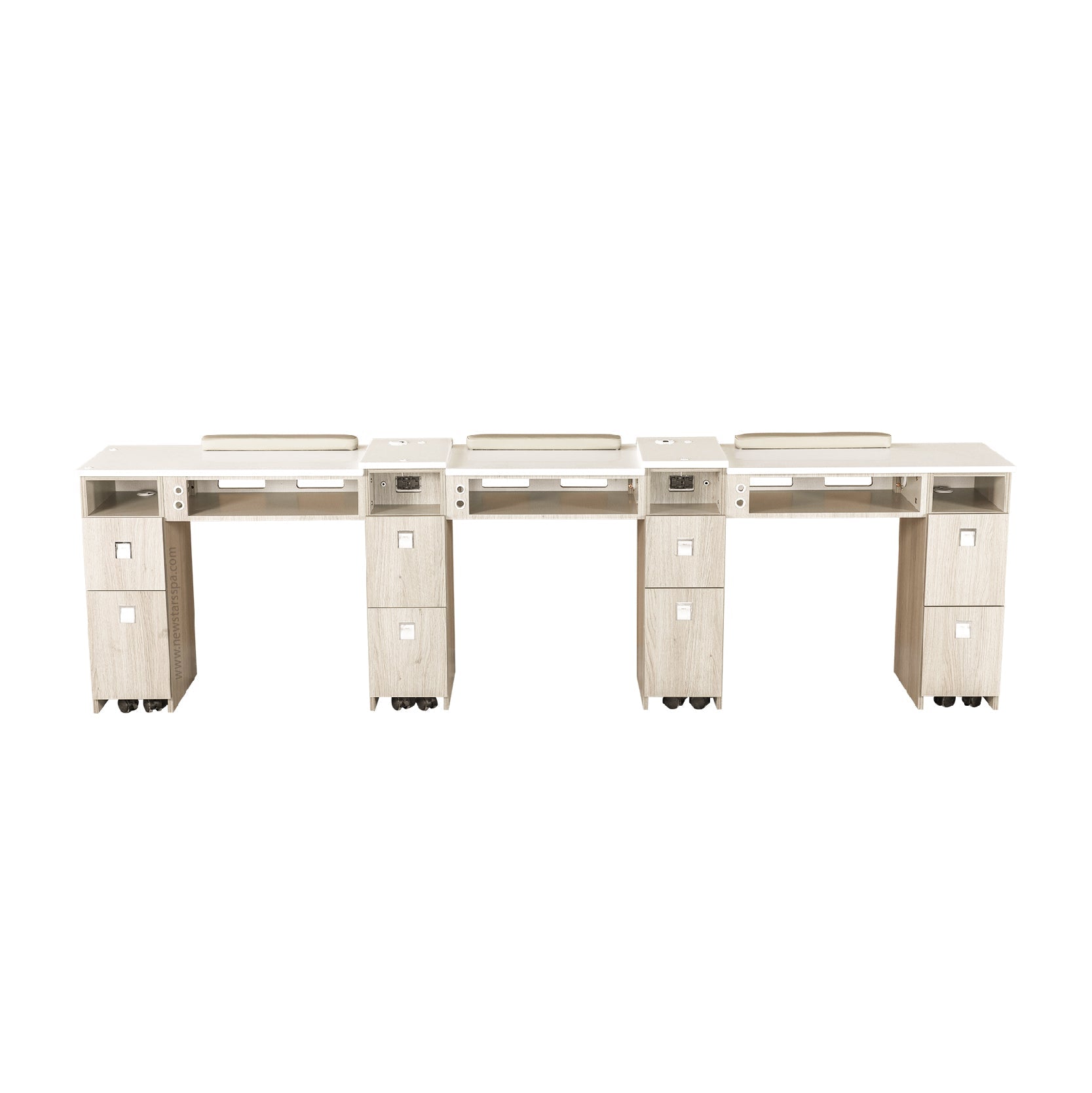 XO Triple Nail Table 109" - New Star Salon Furniture
