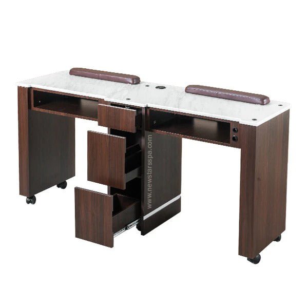 YC Double Nail Table 59 1/4" - New Star Salon Furniture