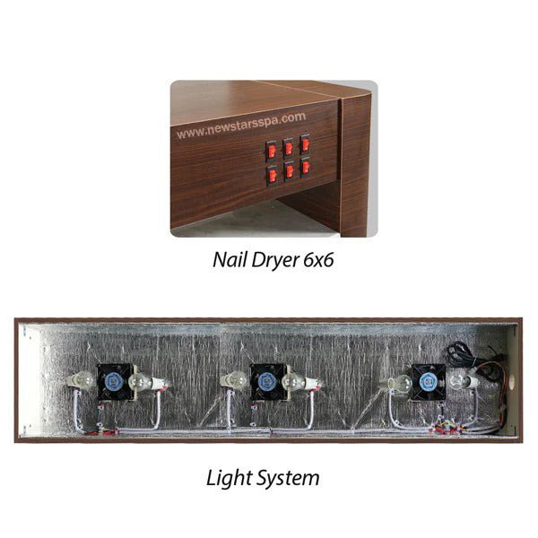 YC Nail Dryer 6x6 - New Star Salon Furniture