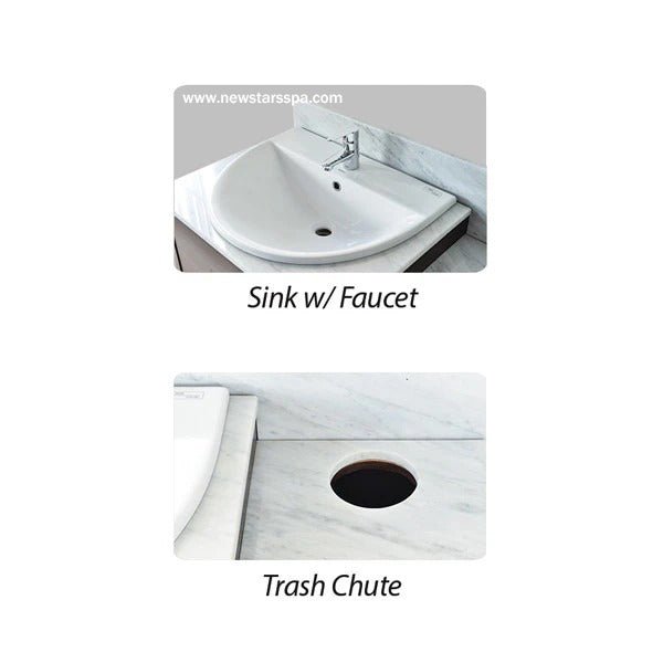 YC Single Sink w/Faucet 39" (No Mirror) - New Star Salon Furniture
