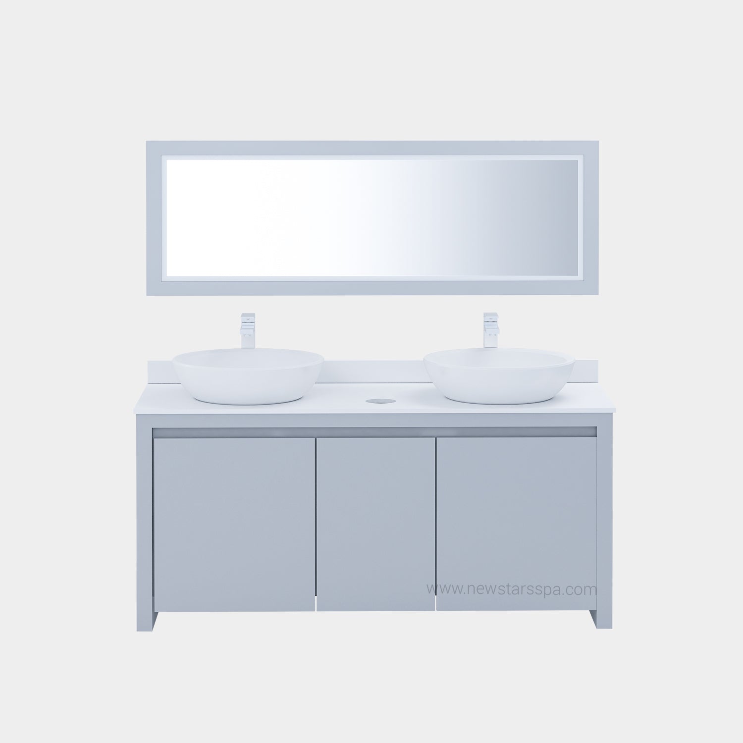 S Double Sink w/Faucets (not inlcuded Mirror)(Special Order) - New Star Spa &amp; Furniture Corp.