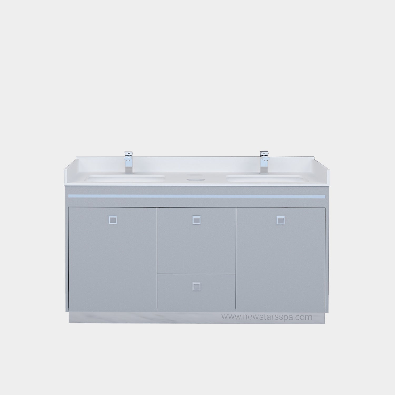 G-"U" Double Sink w/Faucets (Special Order) - New Star Spa & Furniture Corp.