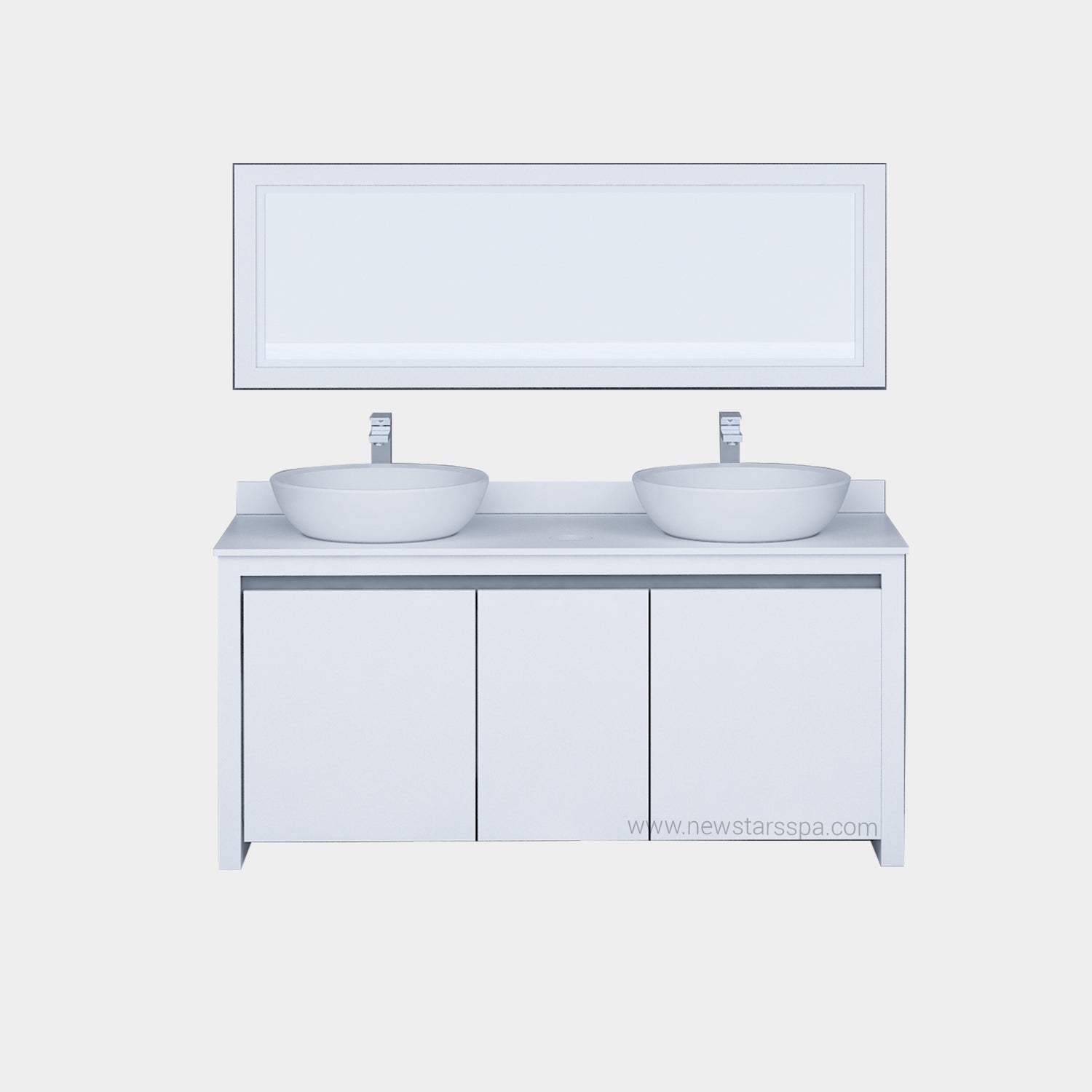 S Double Sink w/Faucets (not included Mirror)(Special Order) - New Star Spa & Furniture Corp.