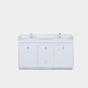 W-"U" Double Sink w/Faucets (Special Order) - New Star Spa & Furniture Corp.