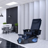 NS8 - Silver Tub & Metallic Black Sink with Massage Chair 299-V2 - New Star Spa & Furniture