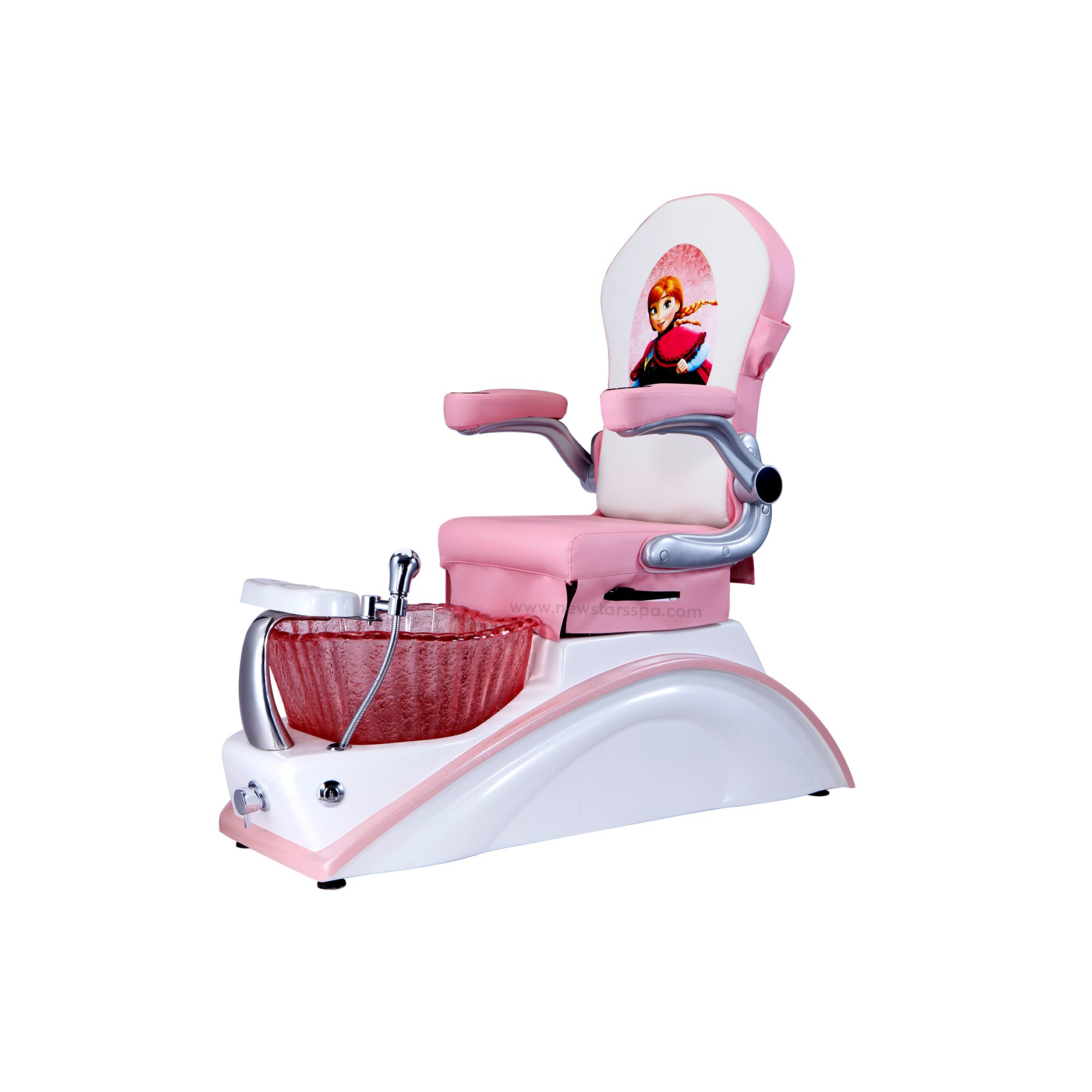 IQ Mini - Pink/White Tub & Pink Sink with Anna Chair - New Star Spa & Furniture