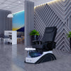IQ A3-V2 - Off White/Dark Blue Tub & Black Sink with Massage Chair 299-V2 - New Star Spa & Furniture Corp.