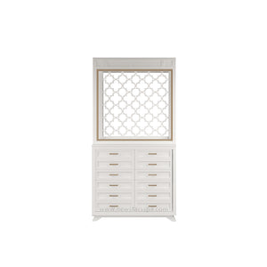 BC Divider w/Polish Cabinet (White Color) - New Star Spa & Furniture Corp.
