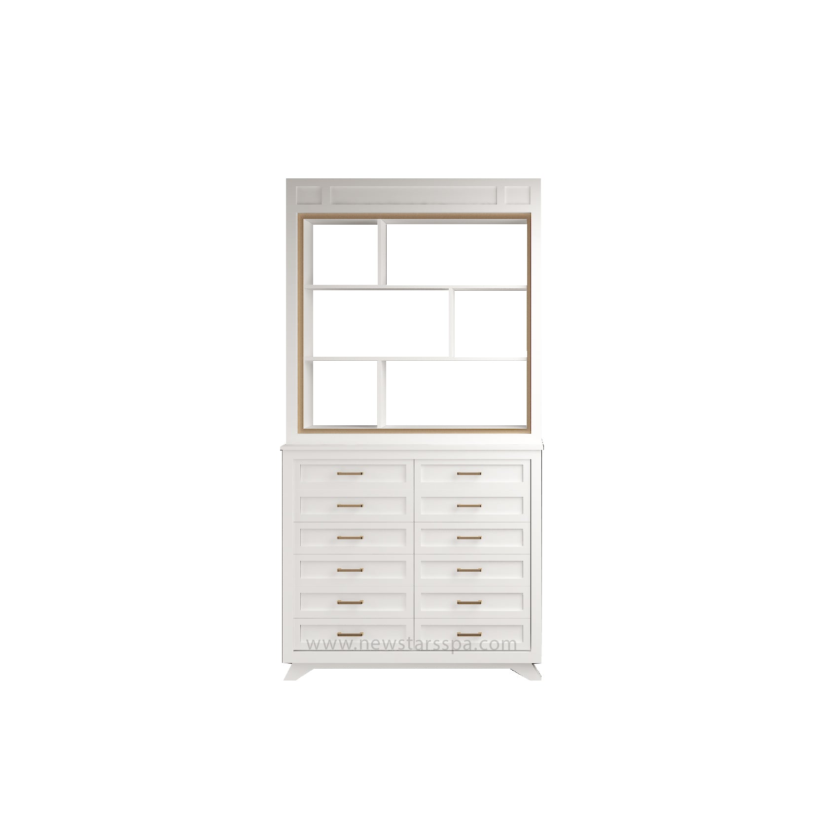 BC Shelf w/Powder Cabinet (White Color) - New Star Spa &amp; Furniture Corp.