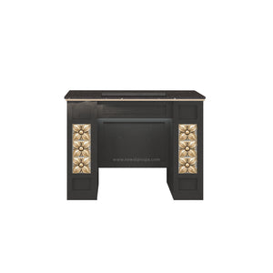 BC Nail Table w/3D Wood (Black Color) - New Star Spa & Furniture Corp.
