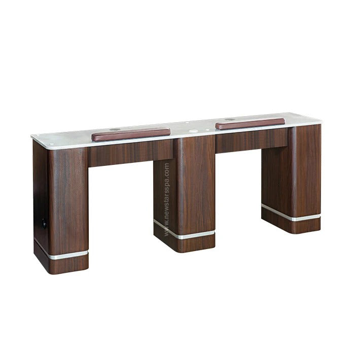 YC Double Nail Table 72 7/8&quot; With Vent - New Star Spa &amp; Furniture