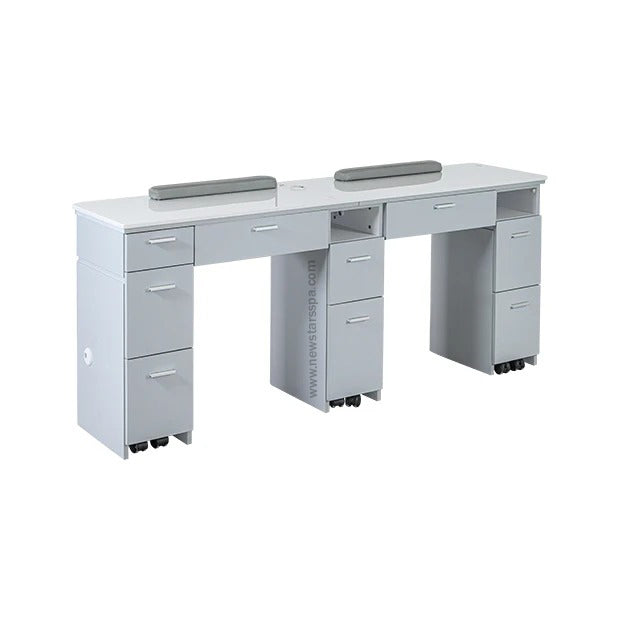 V2 Double Nail Table 69 1/4&quot; - New Star Spa &amp; Furniture