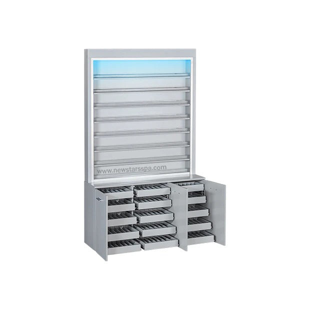 V2 Polish & Powder Rack w/Cabinet - 48