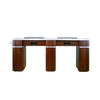 Q Double Nail Table 72 1/2" With Pipe - New Star Spa & Furniture