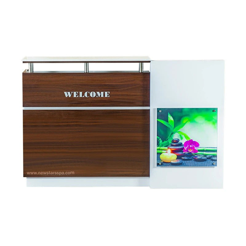 "L" Reception w/Poster - New Star Spa & Furniture