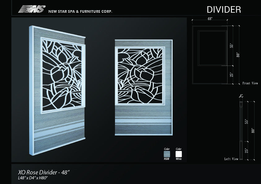Rose Divider XO - New Star Spa &amp; Furniture
