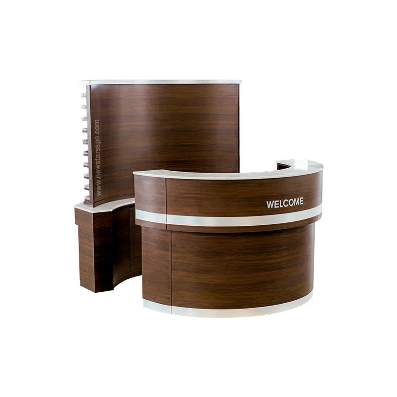 &quot;C&quot; Back Wall w/Polish Rack - w/LED Light - New Star Spa &amp; Furniture