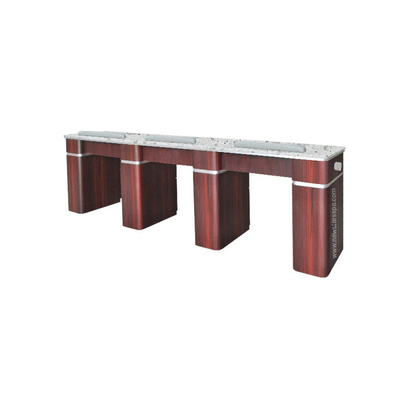 Q Triple Nail Table 103 1/2" With Pipe - New Star Spa & Furniture