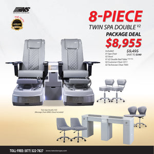 (Twin Spa Double-V2) 8-Piece Package Deal - New Star Spa & Furniture Corp.