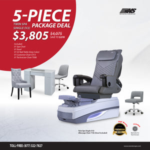 (Twin Spa Single-V2) 5-Piece Package Deal - New Star Spa & Furniture Corp.